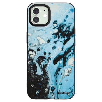 Picasee silikonový černý obal pro Apple iPhone 12 - Organic blue
