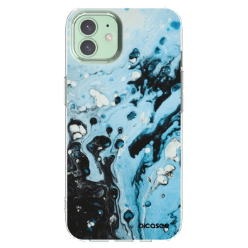 Picasee silikonový průhledný obal pro Apple iPhone 12 Pro - Organic blue