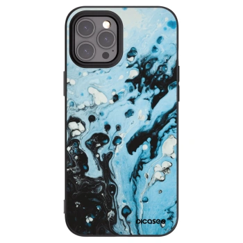 Picasee silikonový černý obal pro Apple iPhone 12 Pro Max - Organic blue