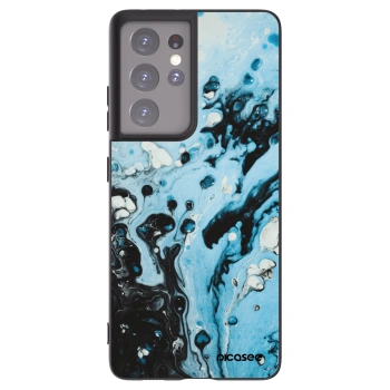 Picasee silikonový černý obal pro Samsung Galaxy S21 Ultra 5G G998B - Organic blue