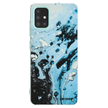 Picasee silikonový průhledný obal pro Samsung Galaxy M31s - Organic blue