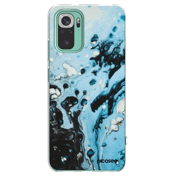 Picasee silikonový průhledný obal pro Xiaomi Redmi Note 10 Pro - Organic blue