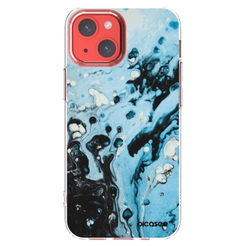 Picasee silikonový průhledný obal pro Apple iPhone 13 mini - Organic blue