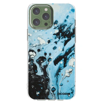 Picasee silikonový průhledný obal pro Apple iPhone 13 Pro Max - Organic blue