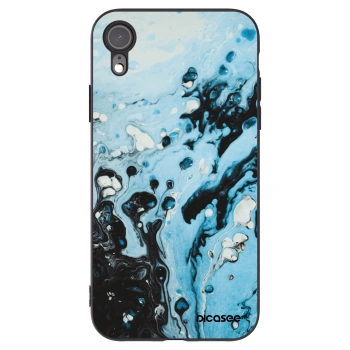 Picasee silikonový černý obal pro Apple iPhone XR - Organic blue