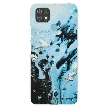 Picasee silikonový průhledný obal pro Realme C21 - Organic blue