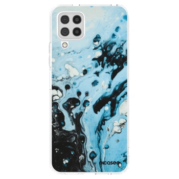 Picasee silikonový průhledný obal pro Samsung Galaxy A22 A225F 4G - Organic blue