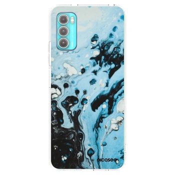 Picasee silikonový průhledný obal pro Motorola Moto G60 - Organic blue