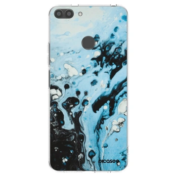 Picasee silikonový průhledný obal pro Huawei P Smart - Organic blue