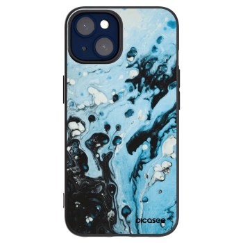 Picasee silikonový černý obal pro Apple iPhone 14 - Organic blue