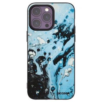 Picasee silikonový černý obal pro Apple iPhone 14 Pro Max - Organic blue