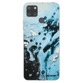 Picasee silikonový průhledný obal pro Realme C21Y - Organic blue