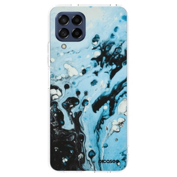 Picasee silikonový průhledný obal pro Samsung Galaxy M53 5G - Organic blue