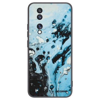 Picasee silikonový černý obal pro Honor 70 - Organic blue