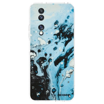Picasee silikonový průhledný obal pro Honor 70 - Organic blue