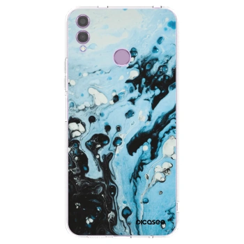 Picasee silikonový průhledný obal pro Honor 8X - Organic blue