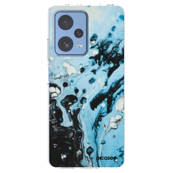Picasee silikonový průhledný obal pro Xiaomi Redmi Note 12 Pro 5G - Organic blue