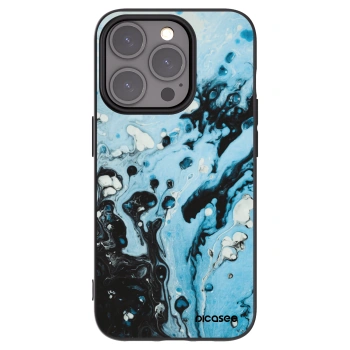 Picasee silikonový černý obal pro Apple iPhone 15 Pro - Organic blue