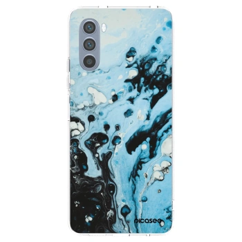 Picasee silikonový průhledný obal pro Motorola Moto G62 - Organic blue