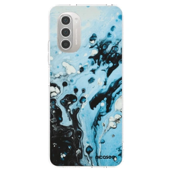 Picasee silikonový průhledný obal pro Motorola Moto G51 - Organic blue