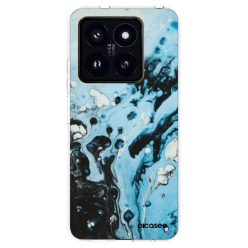 Picasee silikonový průhledný obal pro Xiaomi 14 Pro - Organic blue