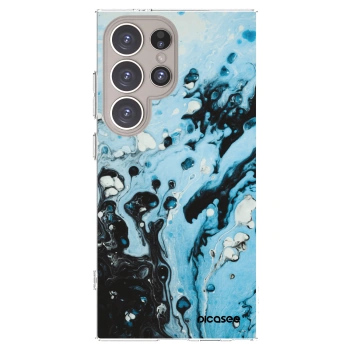 Picasee silikonový průhledný obal pro Samsung Galaxy S24 Ultra S928B 5G - Organic blue