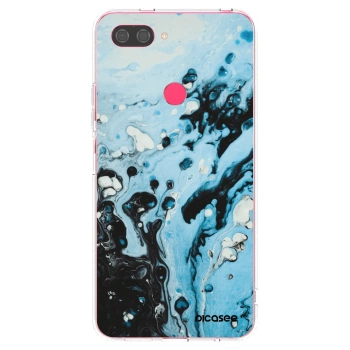 Picasee silikonový průhledný obal pro Xiaomi Mi 8 Lite - Organic blue