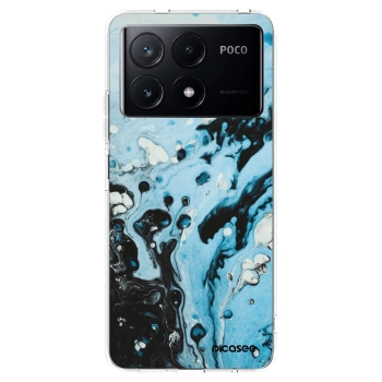 Picasee silikonový průhledný obal pro Xiaomi Poco X6 Pro - Organic blue