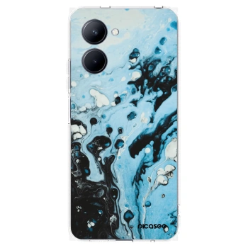 Picasee silikonový průhledný obal pro Realme C33 (2023) - Organic blue