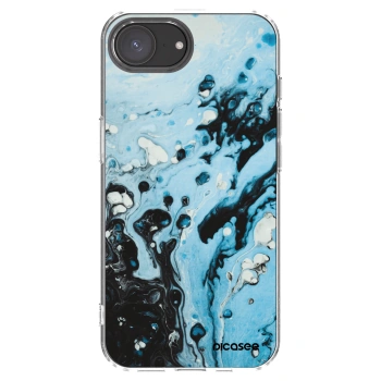 Picasee silikonový průhledný obal pro Apple iPhone 16e - Organic blue
