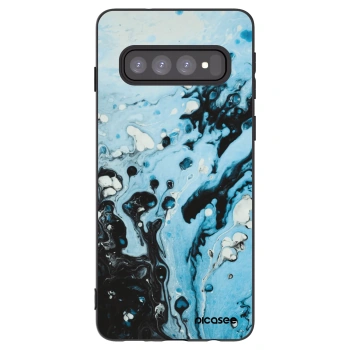 Picasee silikonový černý obal pro Samsung Galaxy S10 G973 - Organic blue