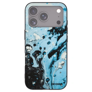 Picasee silikonový černý obal pro Apple iPhone 17 Pro - Organic blue
