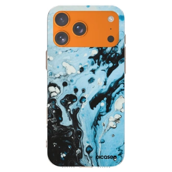 Picasee silikonový průhledný obal pro Apple iPhone 17 Pro Max - Organic blue