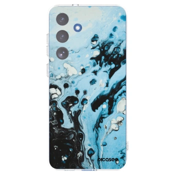 Picasee silikonový průhledný obal pro Samsung Galaxy S25 FE 5G - Organic blue