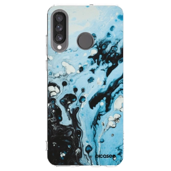 Picasee silikonový průhledný obal pro Huawei P30 Lite - Organic blue