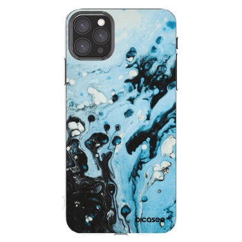 Picasee silikonový průhledný obal pro Apple iPhone 11 Pro Max - Organic blue