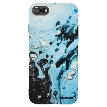 Picasee silikonový průhledný obal pro Apple iPhone 8 - Organic blue