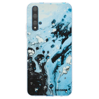 Picasee silikonový průhledný obal pro Huawei Nova 5T - Organic blue