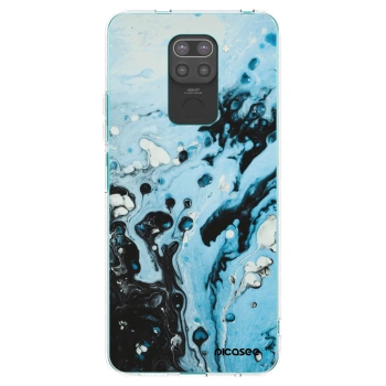 Picasee silikonový černý obal pro Xiaomi Redmi Note 9 - Organic blue