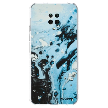Picasee silikonový průhledný obal pro Xiaomi Redmi Note 9S - Organic blue