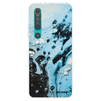 Picasee silikonový průhledný obal pro Xiaomi Mi 10 - Organic blue