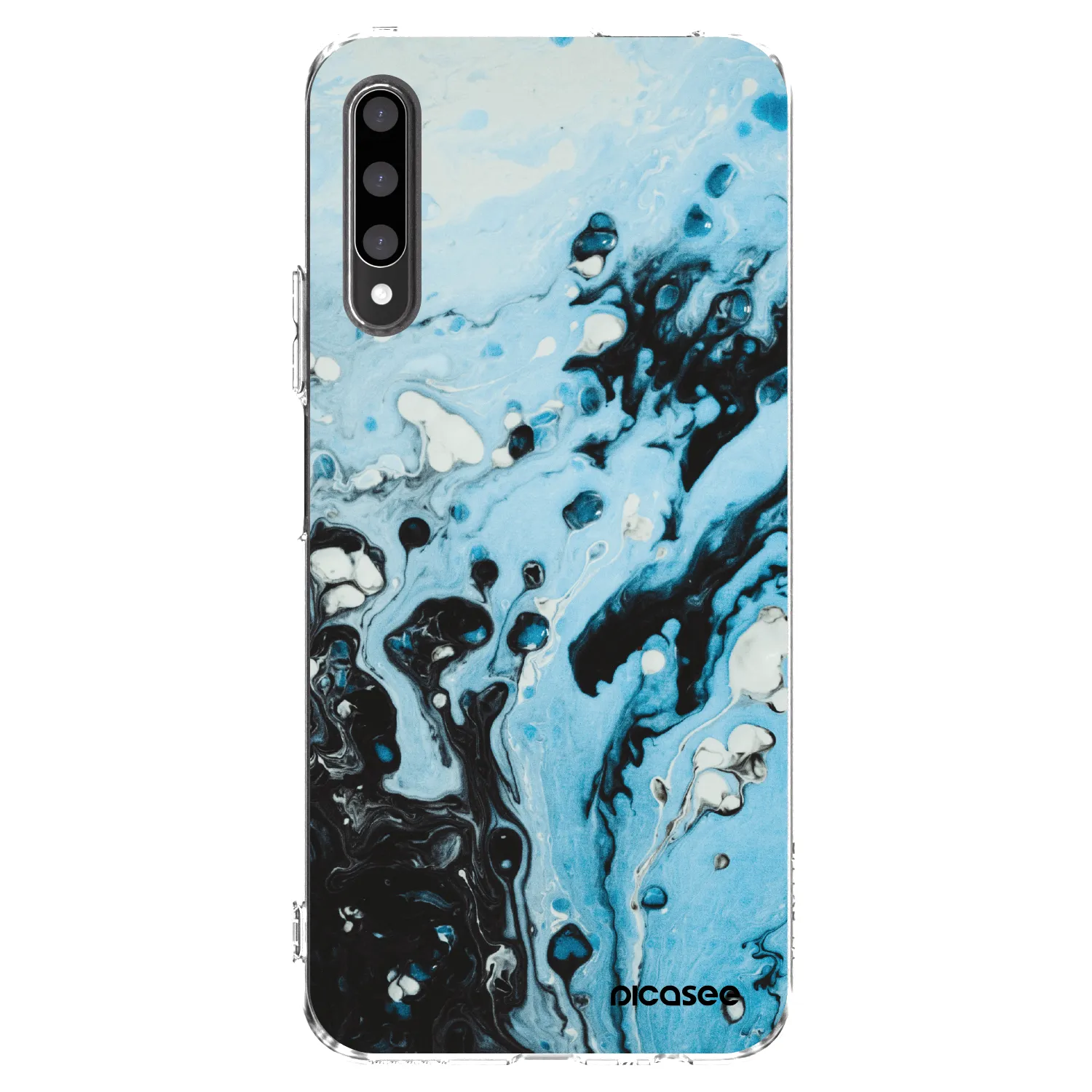 Picasee silikonový průhledný obal pro Honor 9X Pro - Organic blue