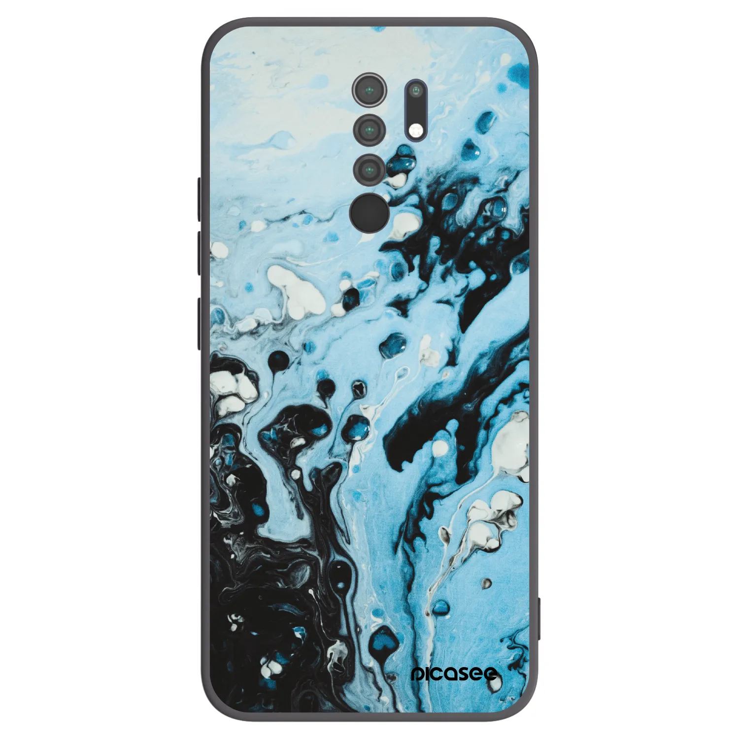 Picasee silikonový černý obal pro Xiaomi Redmi 9 - Organic blue