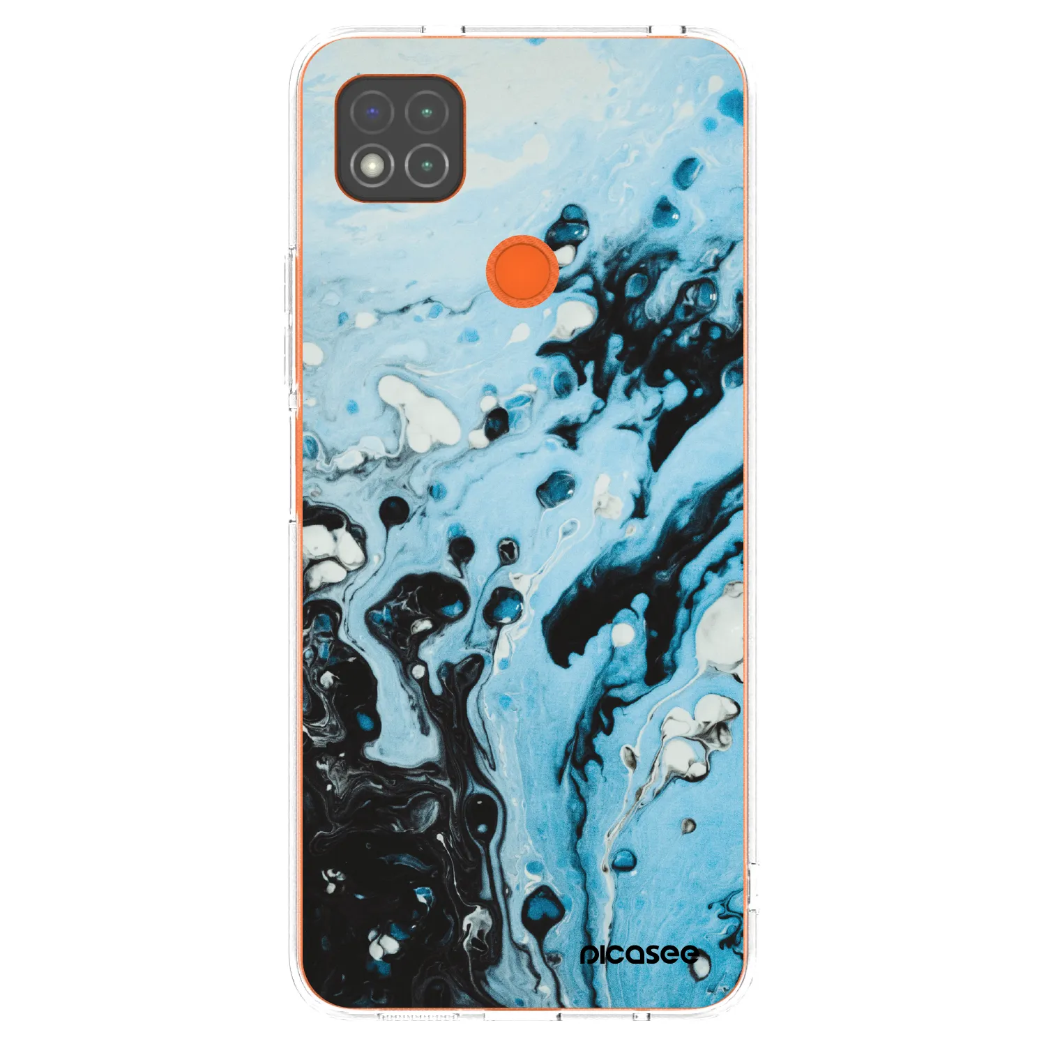 Picasee silikonový průhledný obal pro Xiaomi Redmi 9C - Organic blue