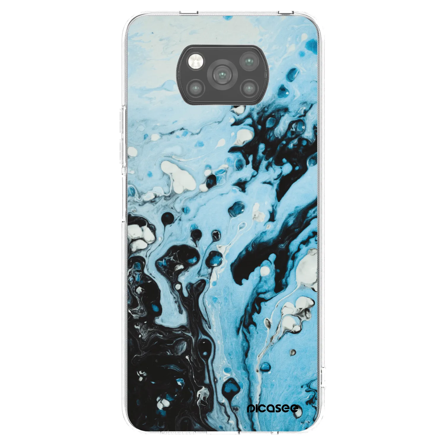 Picasee silikonový černý obal pro Xiaomi Poco X3 - Organic blue
