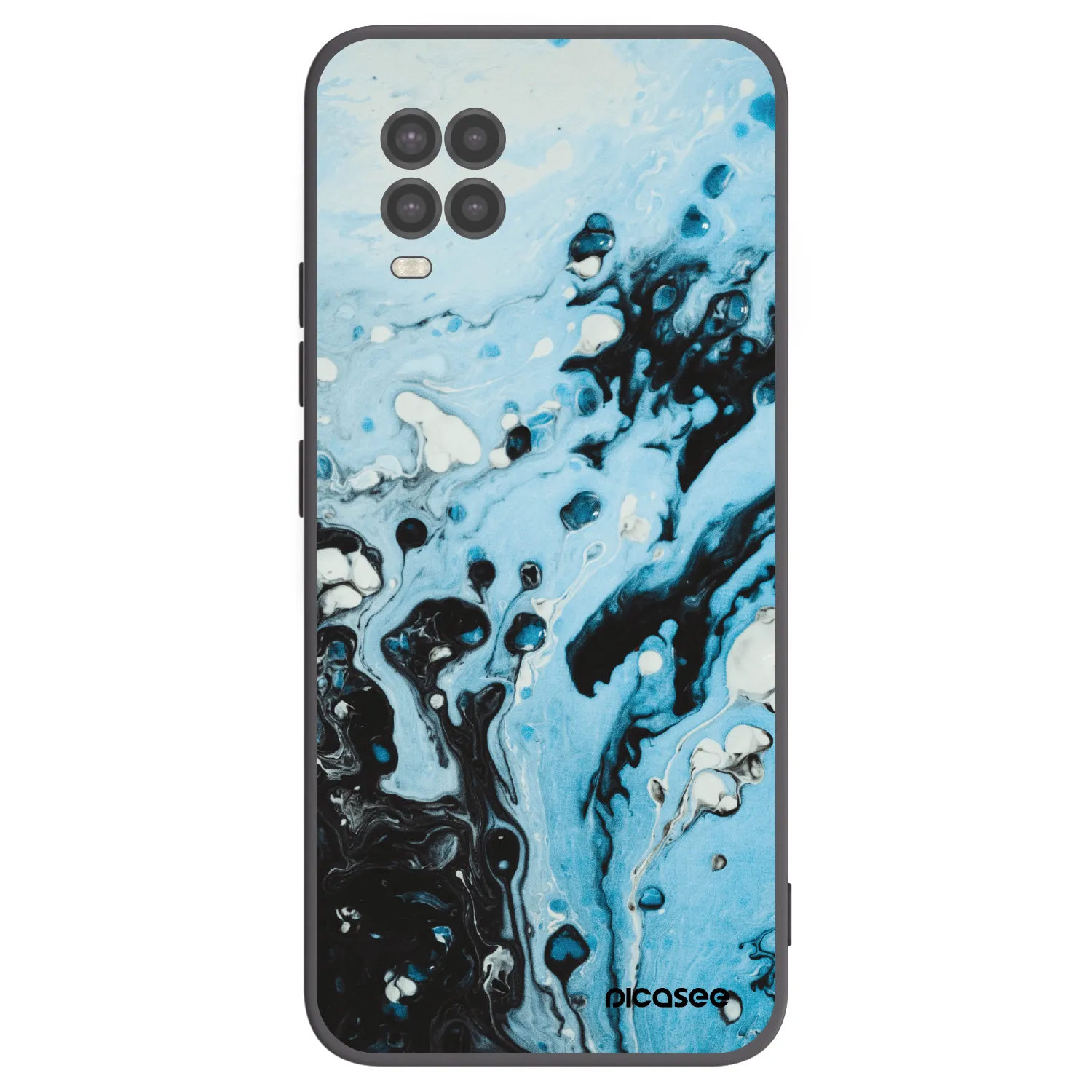 Picasee silikonový černý obal pro Xiaomi Mi 10 Lite - Organic blue