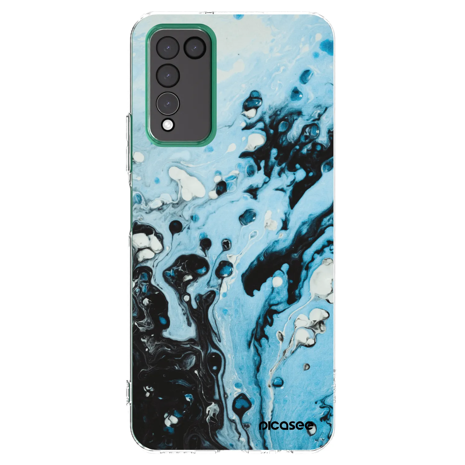 Picasee silikonový průhledný obal pro Honor 10X Lite - Organic blue