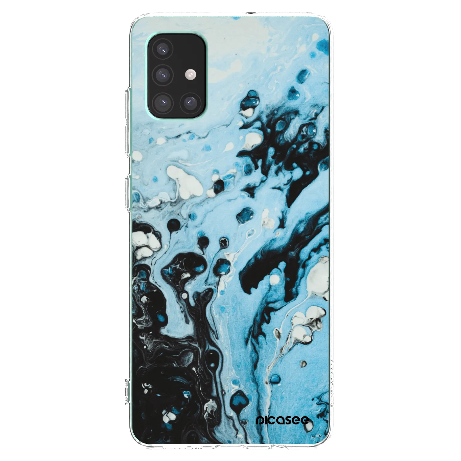Picasee silikonový průhledný obal pro Samsung Galaxy M51 M515F - Organic blue