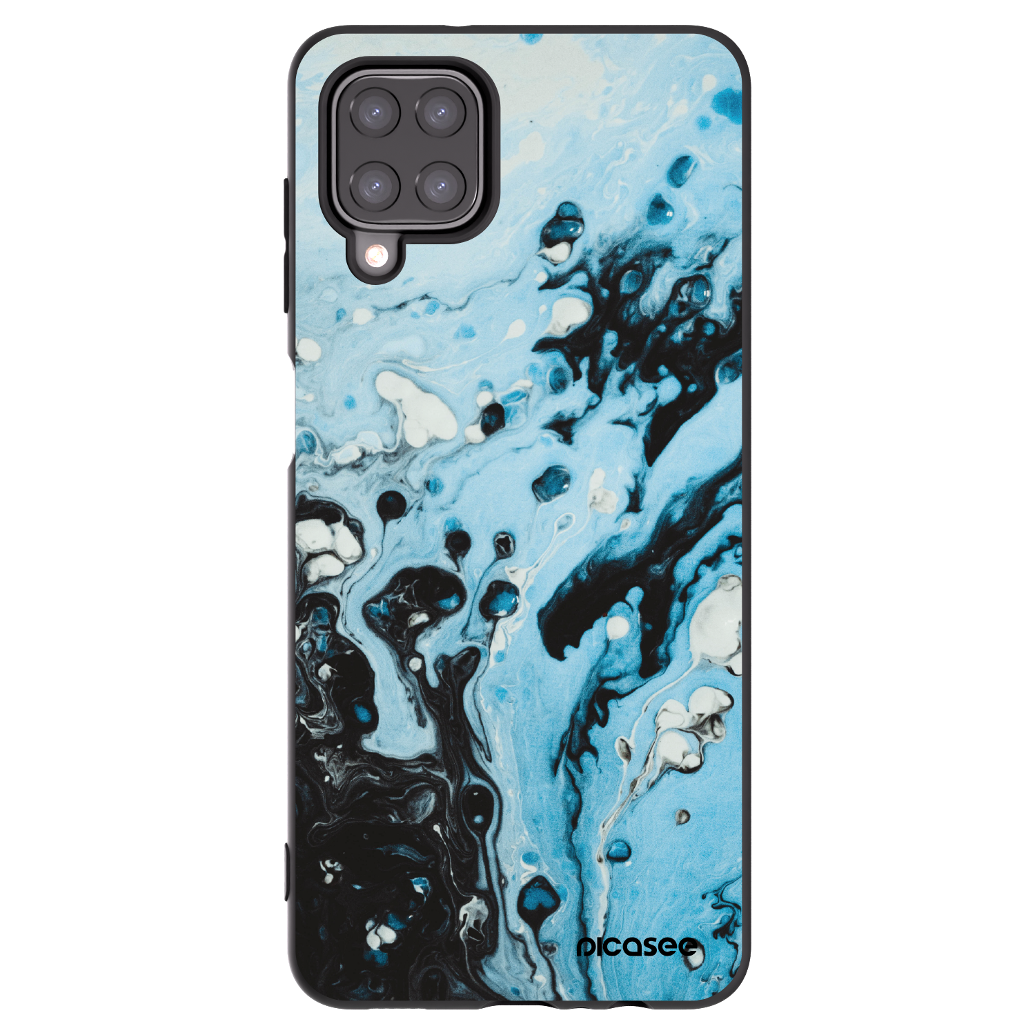 Picasee silikonový černý obal pro Samsung Galaxy A12 A125F - Organic blue
