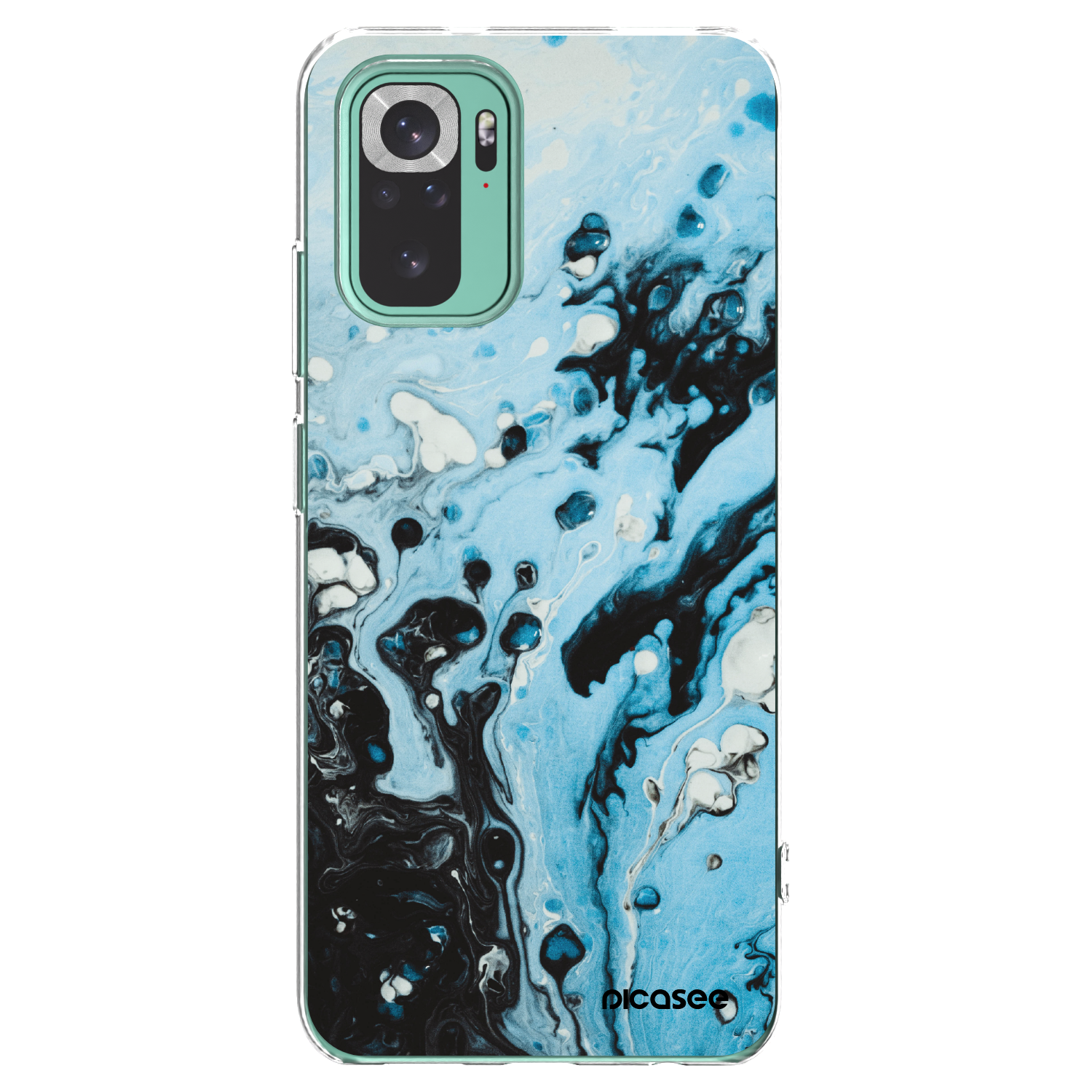 Picasee silikonový průhledný obal pro Xiaomi Redmi Note 10 Pro - Organic blue